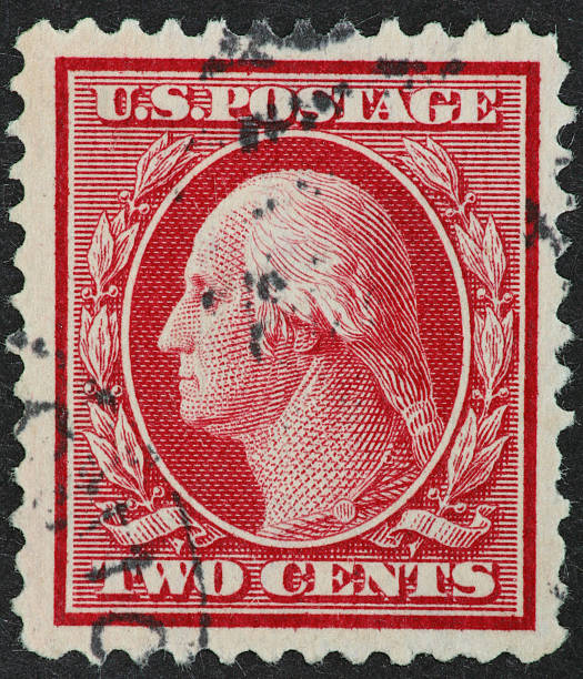 george washington timbre 1910 - president postage stamp profile usa photos et images de collection