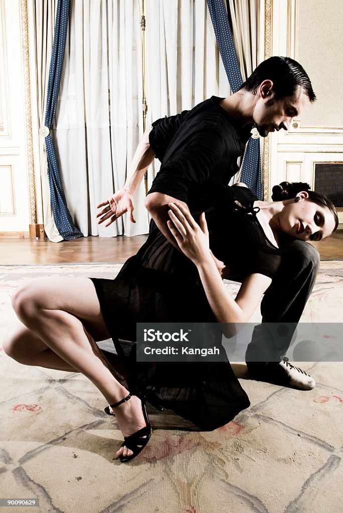 Tango Dancers Vertical portrait of young Tango Dancers. Adult Stock Photo