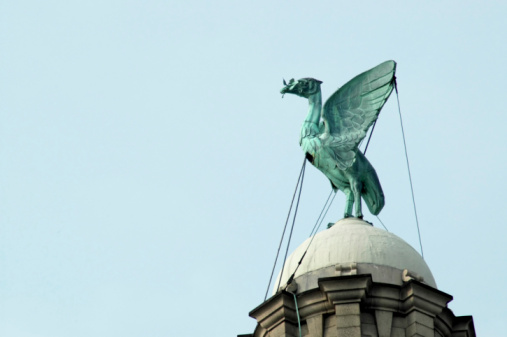 The liver bird on liver building, symbol of Liverpool