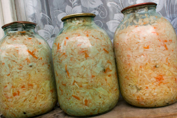 フェンネルの種子入りザワークラウト - sauerkraut ストックフォトと画像