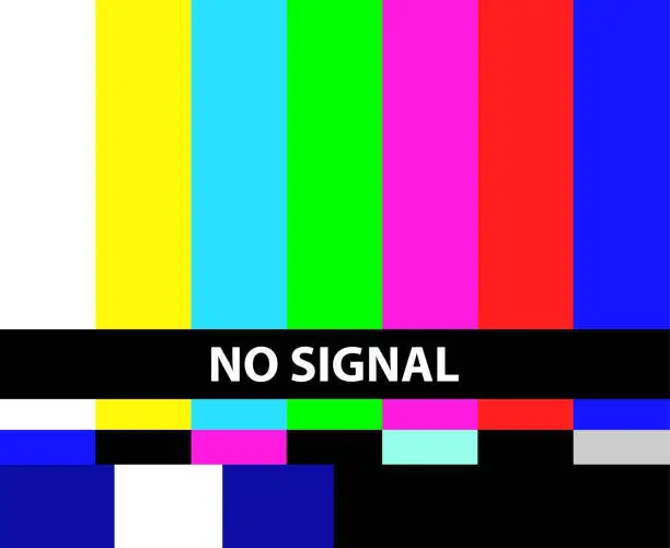 Vector illustration of No TV signal