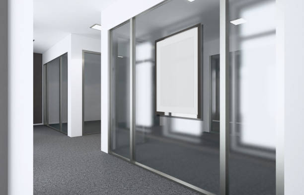 istock Empty modern office Cabinet. Meeting room. 3D rendering. Mockup picture 900921716