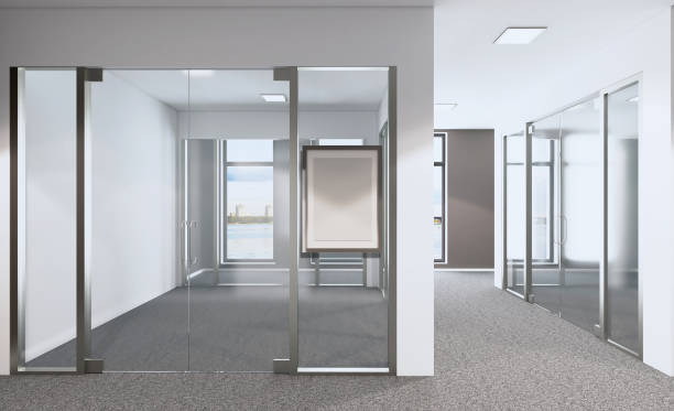 istock Empty modern office Cabinet. Meeting room. 3D rendering. Mockup picture 900921746