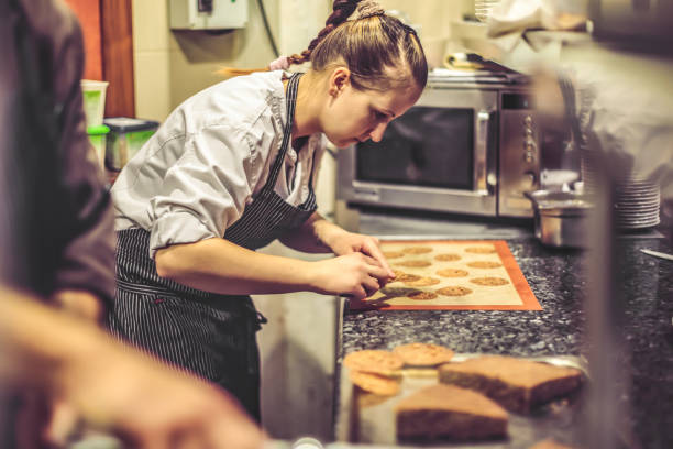 Chef is working in an italian restaurant