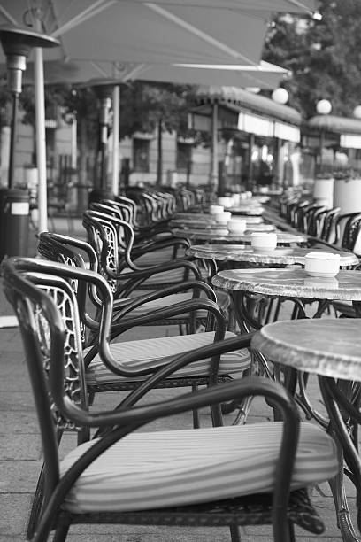 istock Cafe Tables in Plaza Oriente, Madrid, Spain 90092205