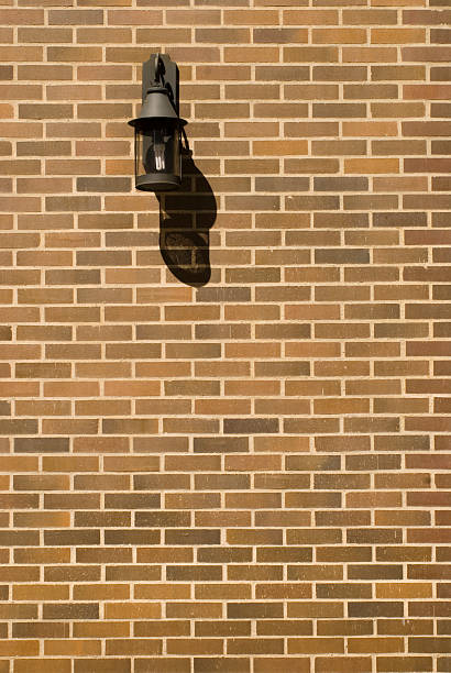 istock Wall of brick and lamp 90092515