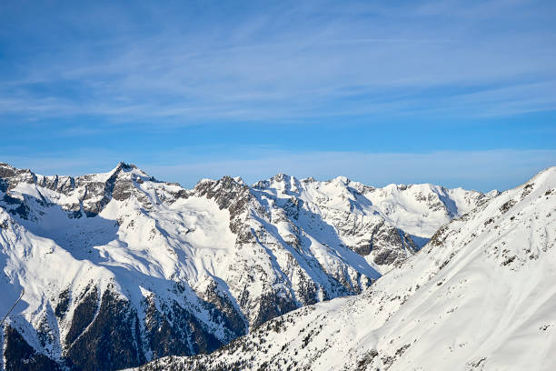 istock Ischgl mountain panorama. Sunny winter day in alpine ski resort 900926220