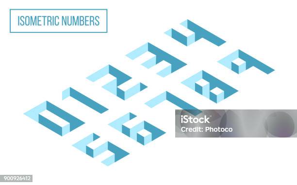 Numeri Isometrici 3d - Immagini vettoriali stock e altre immagini di Simbolo finanziario - Simbolo finanziario, Numero, Assonometria