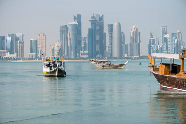 istock Dhows and skyline in Doha, Qatar 900928940