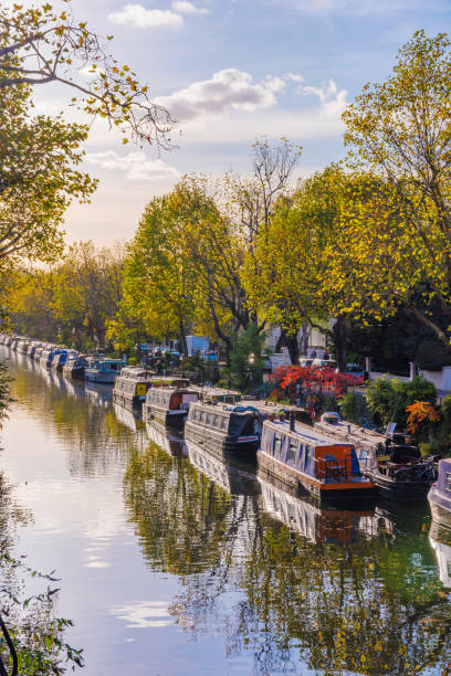 Scenery of Little Venice Scenery of Little Venice in London regents canal stock pictures, royalty-free photos & images