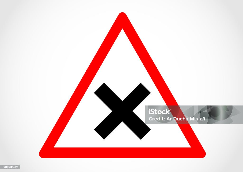 Unmark Sign Unmark Intersection Stock Illustration - Download Image Now ...