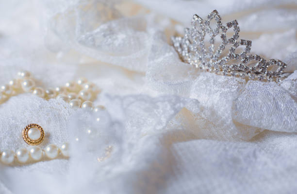 istock Tiara with wedding dress 900950260