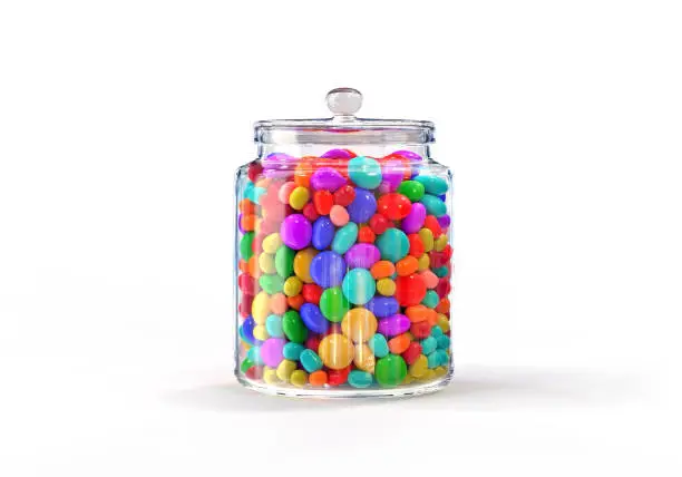 Photo of Candies Jar of multicolored.