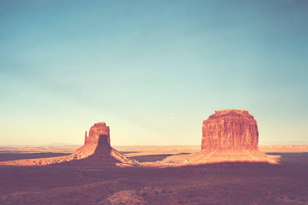 istock Color toned sunset over the Monument Valley. 900954850
