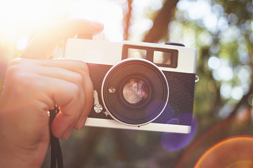 Vintage rangefinder film camera