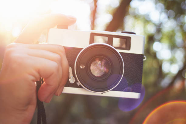 vintage dalmierz kamery filmowej - rangefinder camera zdjęcia i obrazy z banku zdjęć