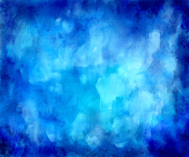 istock Abstract Blue Painting with Brush Strokes 900965834