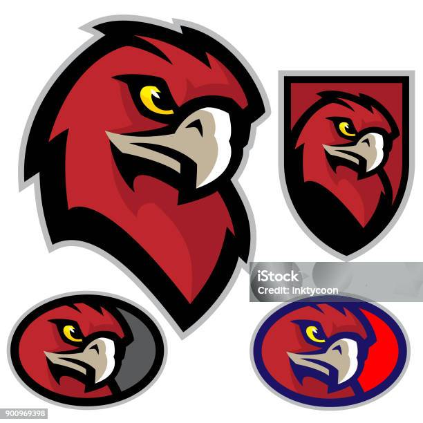 Hawk Head Mascot Stock Illustration - Download Image Now - Hawk - Bird, Mascot, Bird