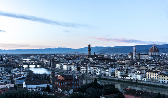Florence skyline at sunset