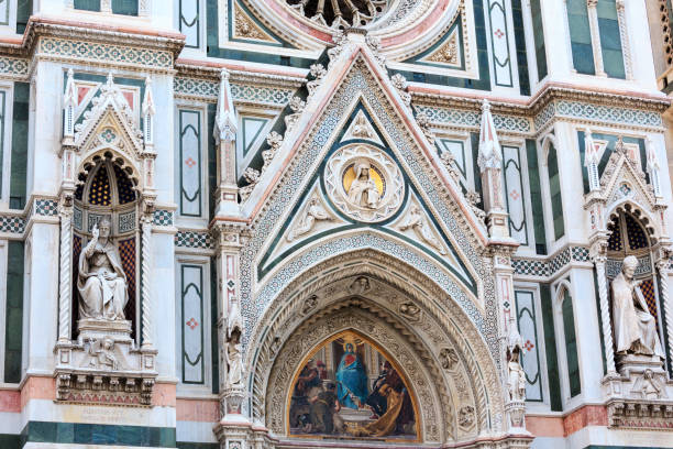 istock Florence Cathedral facade details, Tuscany, Italy 900976686