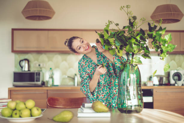 istock Young woman at home 900979476