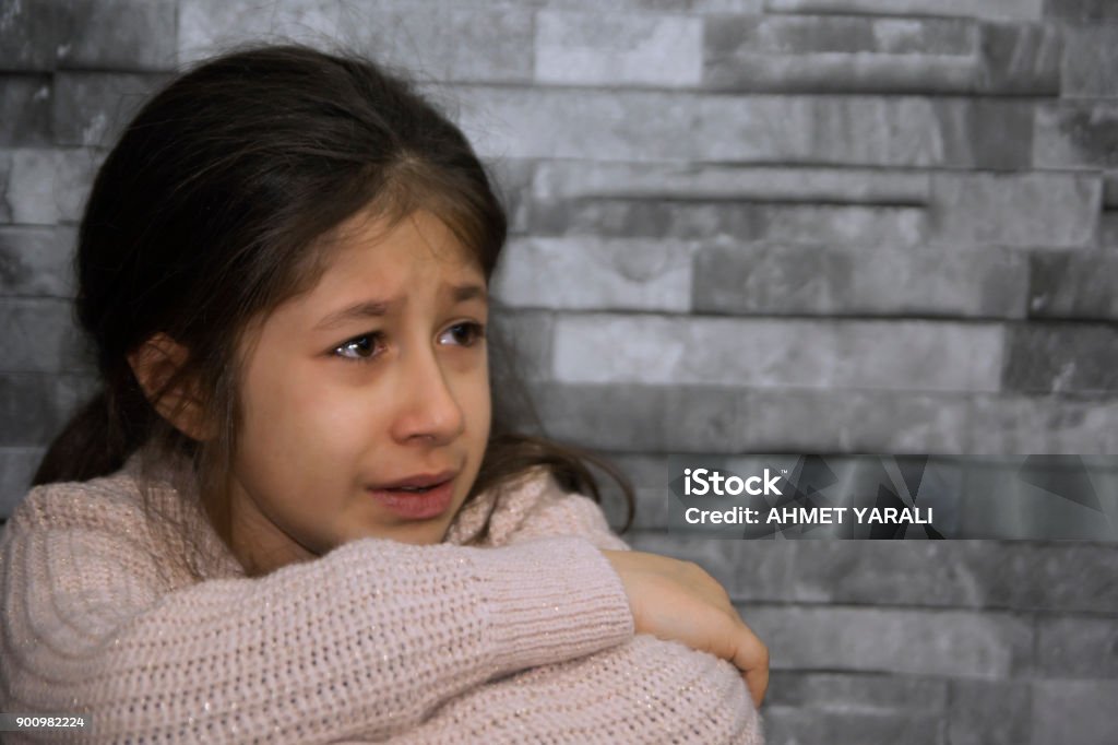 little girl is crying Crying Stock Photo