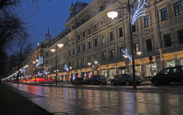 istock Helsinki Finland City Centre Lights after dark 900982912