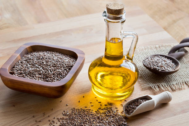 istock A bottle of flax seed oil 900990250