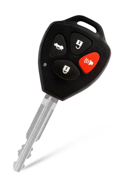 istock Remote car key isolated on white background 900994262