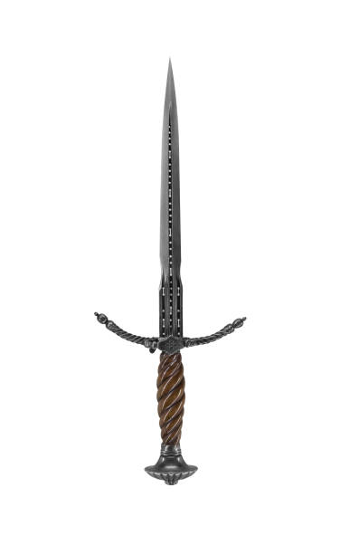istock Small antique japan sword on a white background 900998872