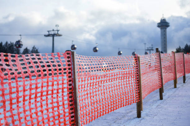 istock ski safety fence in the winter 901002888