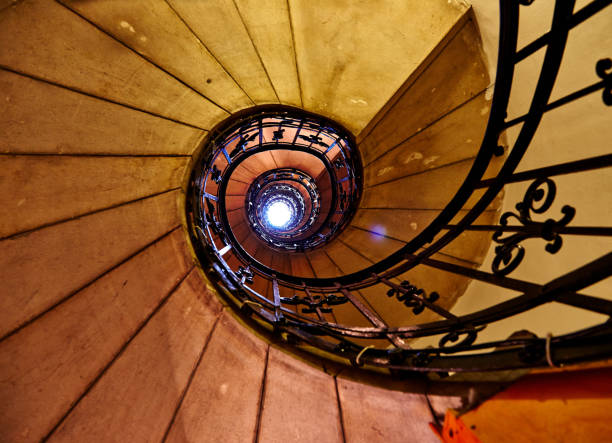istock Old Spiral of staircase 901005288