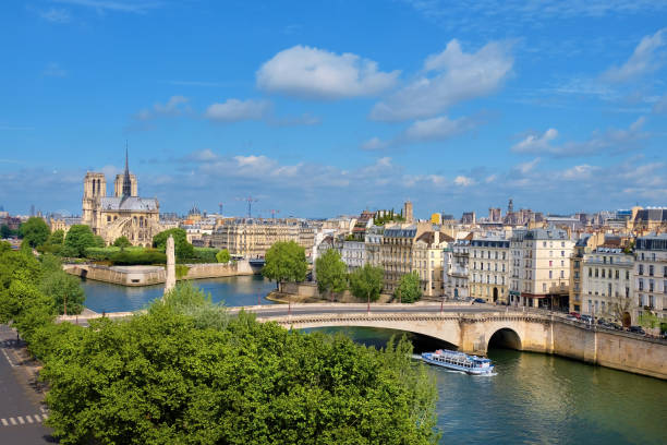 istock Notre-Dame cathedral in Paris in Spring,an aerial view 901022580