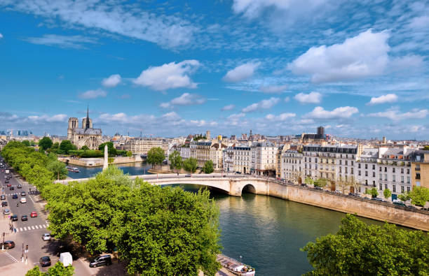 istock Notre-Dame cathedral in Paris in Spring,an aerial view 901022640