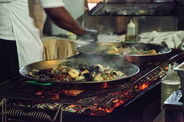 istock Seafood paella with shrimp, scallops, lobster 901042010
