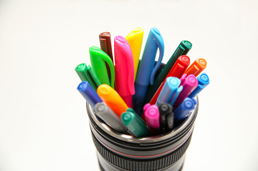 Color pens isolated