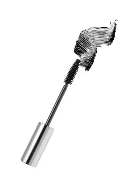 istock Black mascara brush stroke with applicator brush 901043110