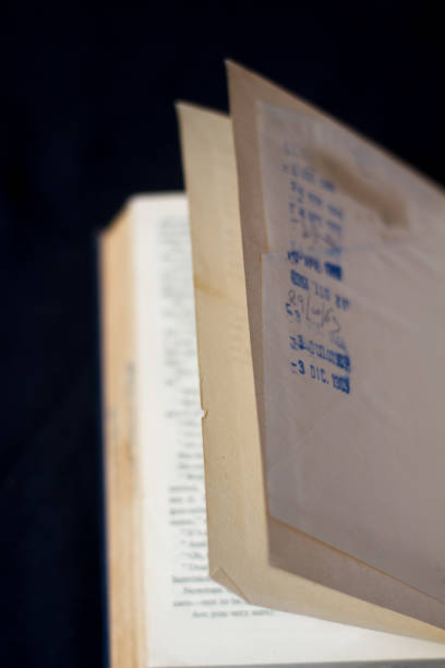 istock Vintage Library Book on Black Background (Close-Up) 901045860