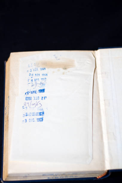 istock Vintage Library Book on Black Background (Close-Up) 901046172