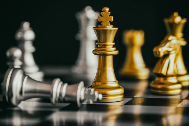 istock Strategy chess battle Intelligence challenge game on chessboard. Success the strategy concept. Chess business leader and success idea. Chess strategy game business competition success play. 901050572
