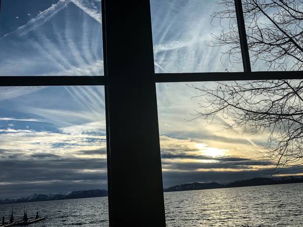 istock window view of lake Tahoe at sunset 901056972