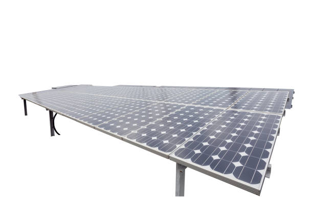 istock Solar panels,wind turbines on white background,natural Energy. 901057436