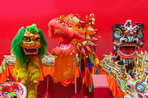 istock Lion Dance Costume for Chinese New Year 901067346