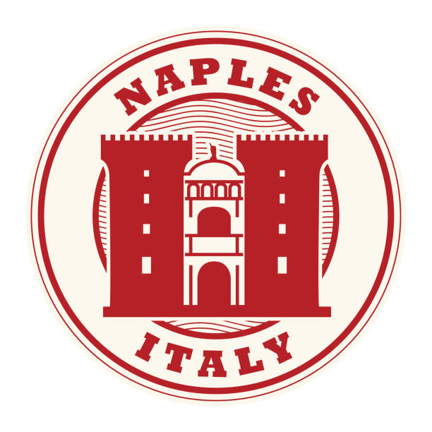 ilustrações de stock, clip art, desenhos animados e ícones de stamp or label with words naples, italy - napoli