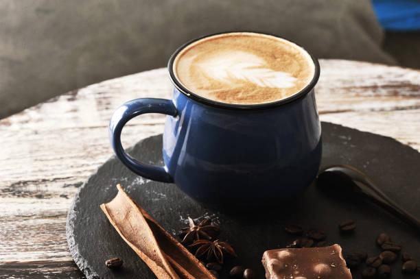 istock cappuccino in a mug with milk foam and cinnamon and chocolate 901093156