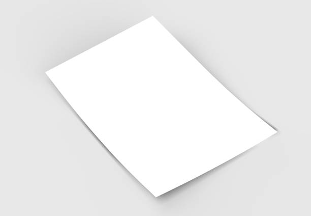 istock A4 format empty paper note template. White sheet  paper mock up. 3D illustrating. 901096674