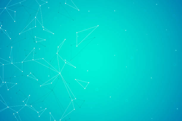 istock Abstract futuristic background with dots and lines, molecular particles and atoms, polygonal linear digital texture, technological and scientific concept, illustration 901101670