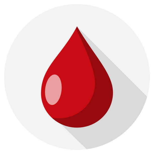 stockillustraties, clipart, cartoons en iconen met druppel bloed flat design - bloed