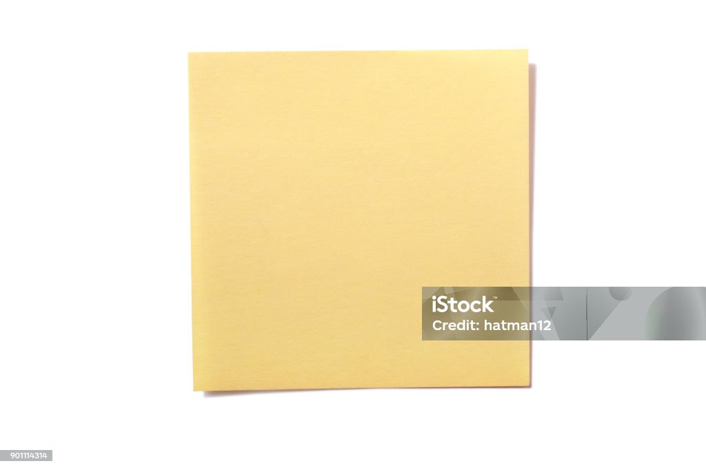 Post Note Regular Yellow Square Sticky Post Note Isolated On White Stock Photo - Download ...