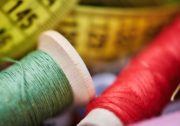 istock High Angle Close-Up Of Spools and Tape Measure 901118478
